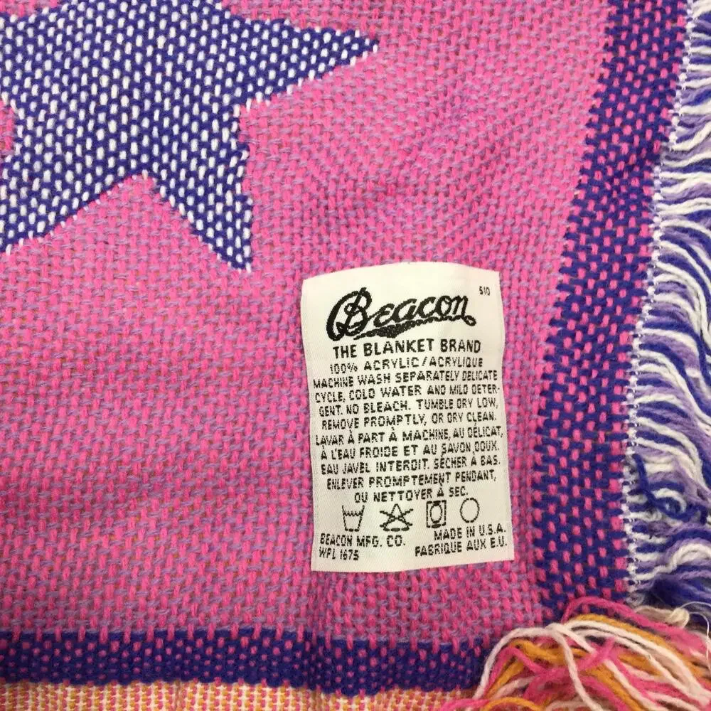 Beacon Winnie Pooh Piglet Multicolor 50x60 Throw Blanket Disney Fringe USA